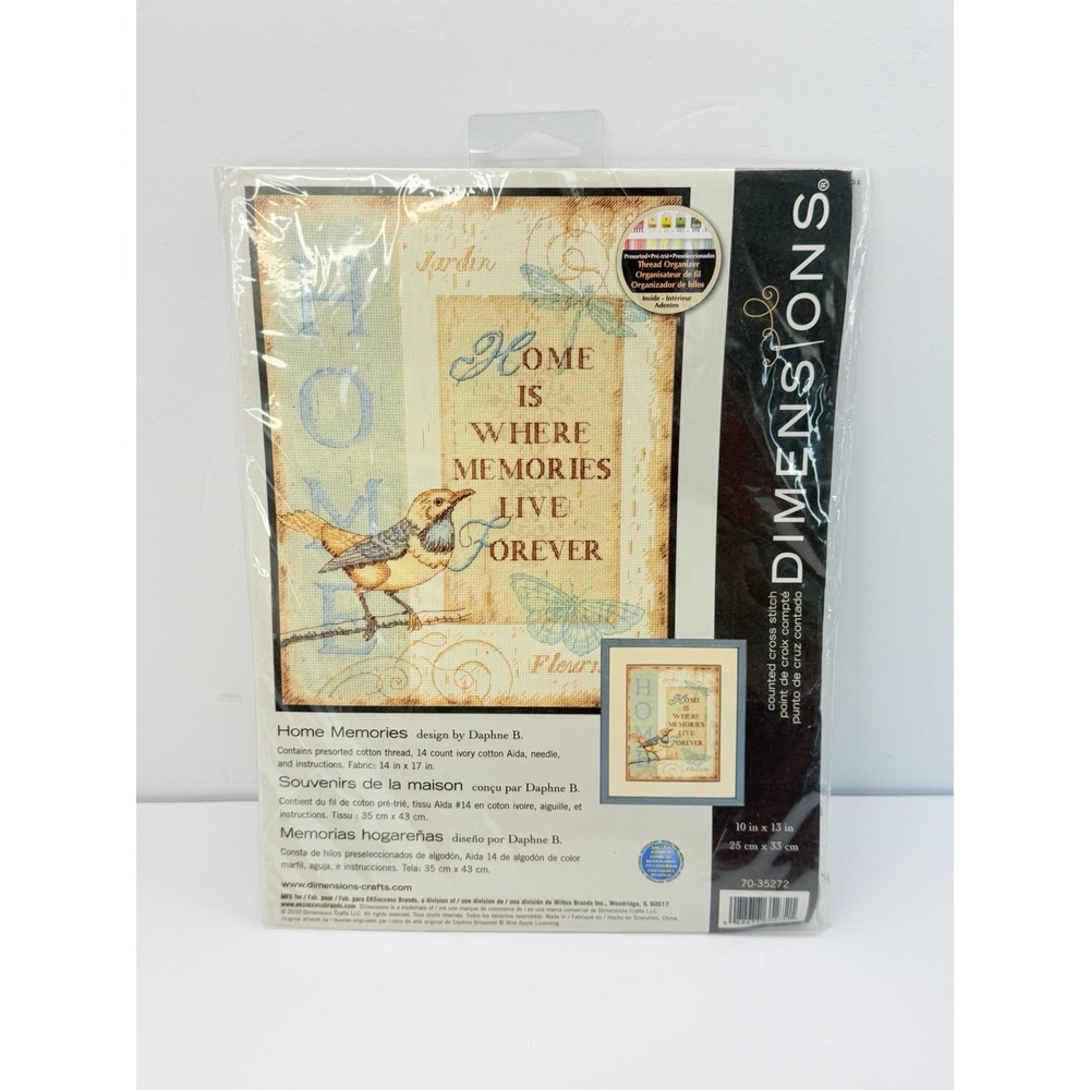 Dimensions Home Memories 70-35272 Counted Cross Stitch Kit 10" x 13" 2010